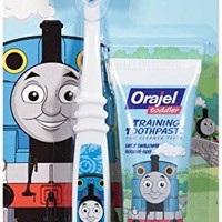 Orajel 欧乐 Thomas and Friends 托马斯火车婴儿无氟可吞咽牙膏+宝宝软毛牙刷套装