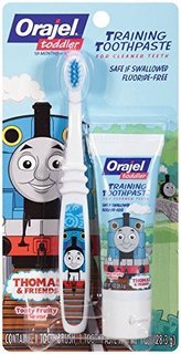 Orajel 欧乐 Thomas and Friends 托马斯火车婴儿无氟可吞咽牙膏+宝宝软毛牙刷套装