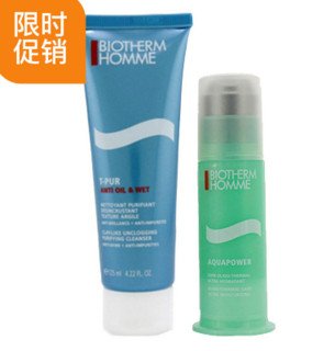 BIOTHERM 碧欧泉 男士清爽护理套装（洁面泥 125ml+保湿乳 75ml）