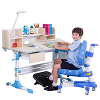 心家宜 M102-M200L 儿童手摇同步升降学习桌椅套装