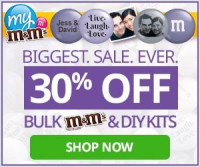 海淘券码：my m&m's美国官网 定制大包巧克力豆促销