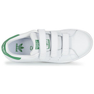 adidas 阿迪达斯 Stan Smith 魔术贴 中性运动板鞋 S75187 亮白/亮白/骑士绿 42.5