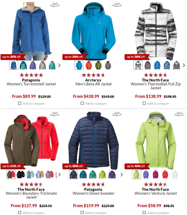 Moosejaw 精选户外夹克促销(含Arcteryx、Marmot、Patagonia等品牌)