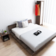择木宜居 卧室家具套装（床+床垫，1.2*2.0m）深胡桃色