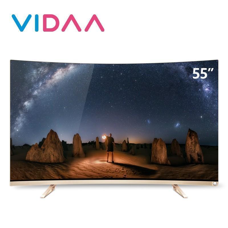 11.1日0点:hisense 海信 vidaa led55v1uc 55英寸 曲面 4k液晶电视