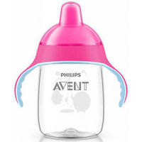 PHILIPS 飞利浦 新安怡 AVENT 卡通企鹅 防漏鸭嘴杯 粉色340ml*3件