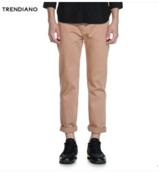 Trendiano 3143062700 棉质纯色中腰休闲长裤