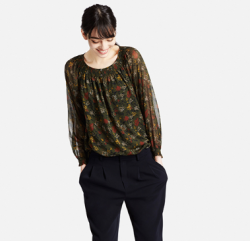 Uniqlo 优衣库 女款长袖雪纺衬衫多少钱 什么值得买