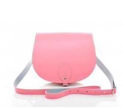 Zatchels Pastel Pink Saddle 女士大号马鞍包