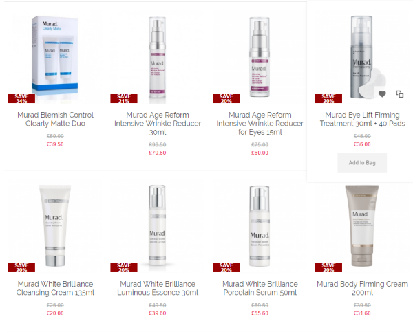 Zest Beauty 英国官方商城 Murad 全线护肤品