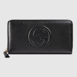 GUCCI 古驰 Soho系列 经典双G长款拉链钱包 308004 多色可选