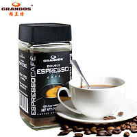 GRANDOS 格兰特 速溶黑咖啡粉 双倍特浓纯咖啡粉50g