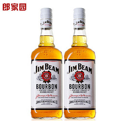 JIM BEAM 白占边 波本威士忌 750ml*2瓶