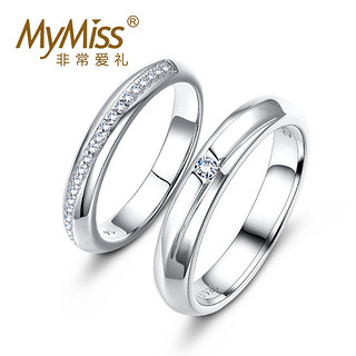 MyMiss 非常爱礼 MR-0272 镀银戒指 (2.5g、10号、银色)