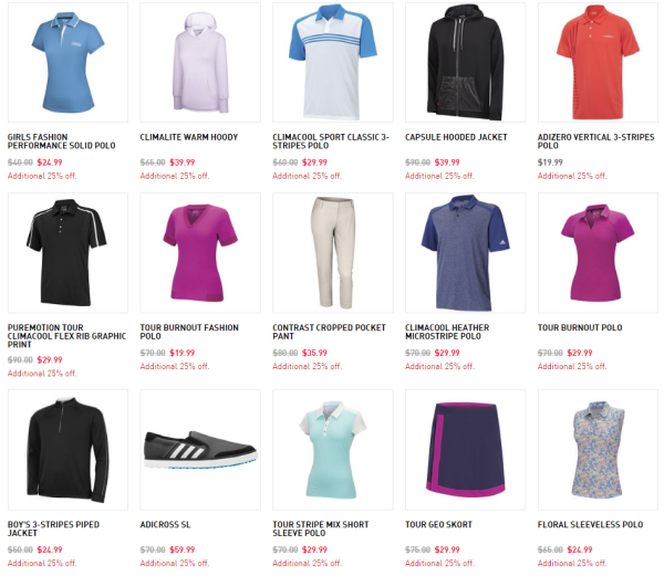 adidas GOLF 精选休闲 高尔夫服饰鞋包促销