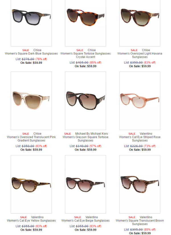 Smart Bargains 精选奢侈品牌太阳镜促销 含VALENTINO、Chloé、Ferragamo等品牌