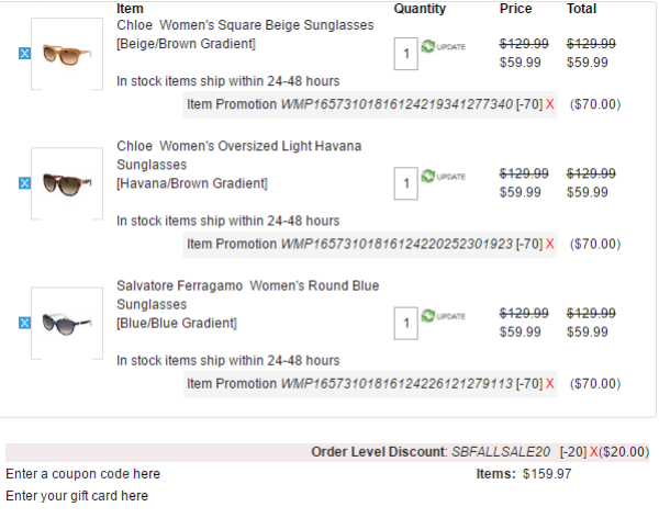 Smart Bargains 精选奢侈品牌太阳镜促销 含VALENTINO、Chloé、Ferragamo等品牌