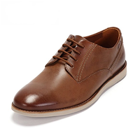 Clarks Franson Plain 男士休闲皮鞋 Brown Tan Leather 10UK