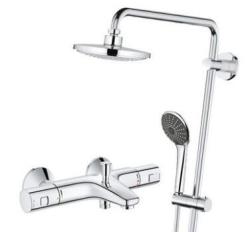 GROHE 高仪 恒温全铜双花洒淋浴套装  顶喷+手持+恒温龙头 27357001+34598000 