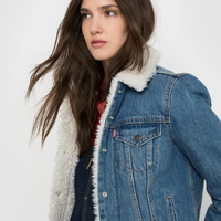 Levi's 李维斯 女式翻领牛仔夹克外套