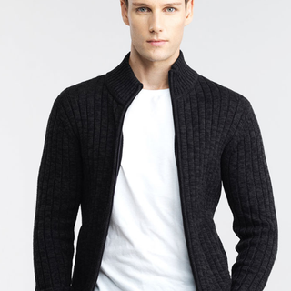 GIORDANO 佐丹奴 81053576 男式半高领针织开衫