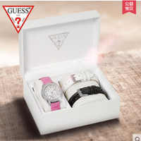 GUESS 真皮表带石英女表礼盒装W11130L1