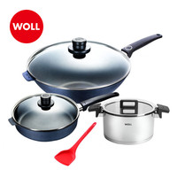 WOLL 蓝宝石系列 锅具组合三件套(1032SLL炒锅+724SLL煎锅+120NC汤锅)