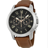 FOSSIL GRANT系列 FS4813 男士皮带计时石英腕表