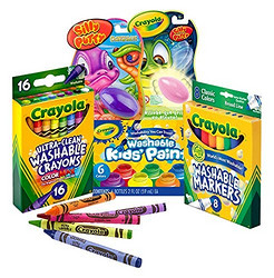 Crayola 绘儿乐 儿童绘画套装 （8色粗头水笔+6色儿童颜料+16色蜡笔+弹性彩蛋） 