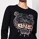 KENZO Tiger金色虎头图案套头衫/卫衣 F662SW7054XA.99 black黑