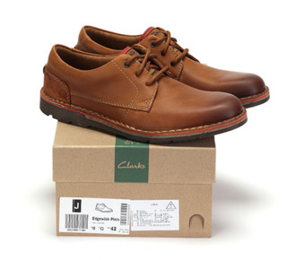 Clarks Edgewick Plain 男士休闲皮鞋 棕褐色 39