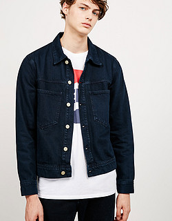 Bershka 06217503 男士 工装口袋牛仔外套