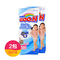 GOO.N 大王 女婴拉拉裤XL 38片*2包