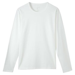 MUJI 无印良品 男士棉天竺长袖T恤