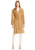 ANNE KLEIN Wool Big Belt Wrap 女士羊毛混纺大衣