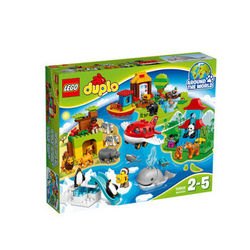LEGO乐高积木玩具儿童益智拼装玩具大颗粒得宝系列 环球动物大集合10805