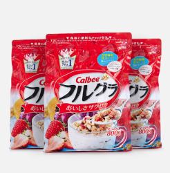 Calbee 卡乐比 水果颗粒 即食谷物麦片800g*3袋 (保质期17年4月以后)