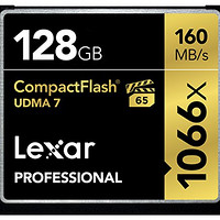 Lexar 雷克沙 Professional 1066x CF存储卡 128GB（1066x、155MB/s写入、UDMA 7）