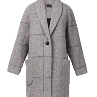 URBAN REVIVO YU48S1GN0003 女士中长款毛呢外套