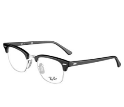 Ray·Ban 雷朋 RB5154 亮黑框银边眼镜