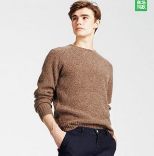 UNIQLO 优衣库 176081 纯羊毛 男士毛衣