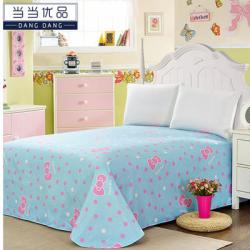 当当优品 纯棉斜纹印花单人床单 180*230