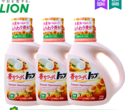 LION 狮王 持久香氛柔顺洗衣液 花果香型 900g*3 瓶