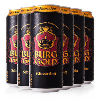 BURGGOLD 金城堡 黑啤酒 500ml*6听*9件