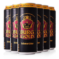 BURGGOLD 金城堡 黑啤酒 500ml*6听*9件