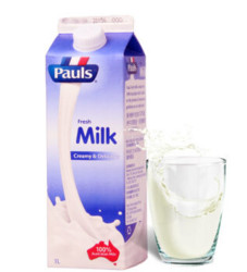 Pauls 保利 巴氏杀菌全脂鲜牛奶 1L 