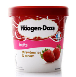 Häagen·Dazs 哈根达斯冰淇淋 草莓香草口味 2杯组合 430g*2杯 