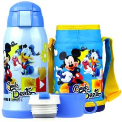 Disney 迪士尼 保温杯  双盖可选 550ML 米奇蓝+ 480ML 汽车红
