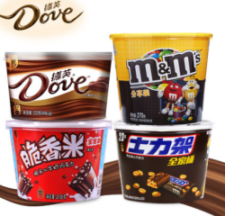 Dove 德芙 牛奶巧克力＋脆香米＋士力架＋m&m's豆 组合装  1198g