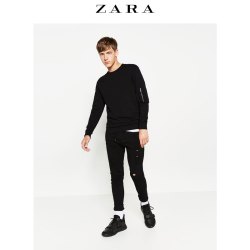 ZARA  01701305800 男装 破洞运动裤